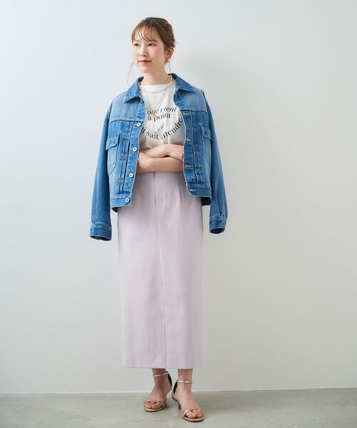 le.coeur blanc（ルクールブラン）の「フレンチフレーズプリントTシャツ（Tシャツ/カットソー・レディース・オフホワイト/ブラック・38）」の18枚目の写真
