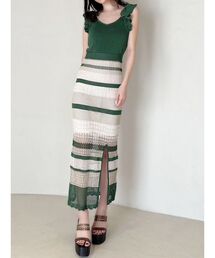 RESEXXY | 透かし編みタイトニットワンピース(ワンピース)