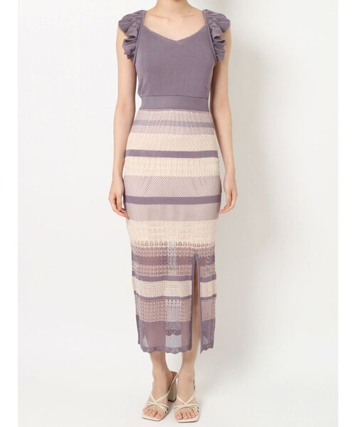 RESEXXY（リゼクシー）の「透かし編みタイトニットワンピース（ワンピース・レディース・ブラック/その他/その他1・FREE）」の6枚目の写真