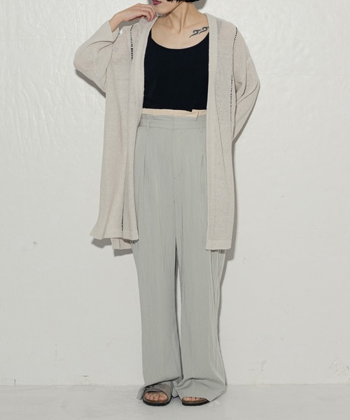 ottilie(オティーリエ)の「huitime nid ステッチカーデ ★(カーディガン/ボレロ・レディース・アイボリー/グレイッシュベージュ・FREE)」の4枚目の写真