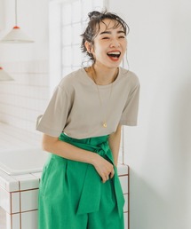 シルケットクルーネックTシャツ