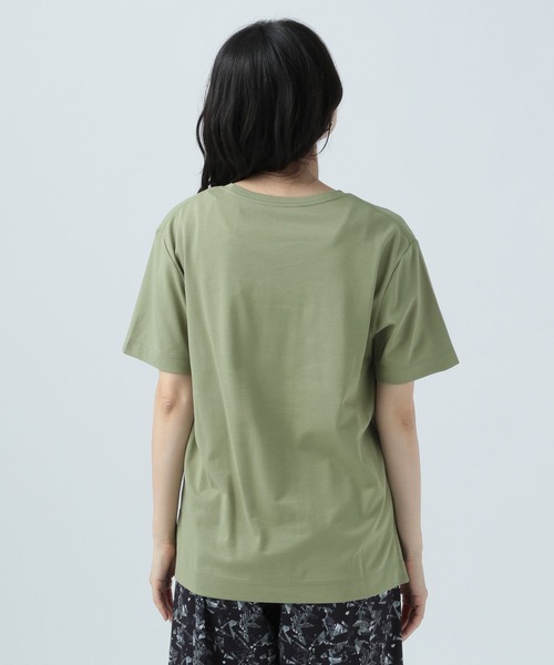 BAYFLOW(ベイフロー)の「シルケットクルーネックTシャツ(Tシャツ/カットソー・レディース・ベビーピンク/ブラック/カーキ/オフホワイト/ベージュ/ブルー/マスタード・MEDIUM/SMALL)」の22枚目の写真