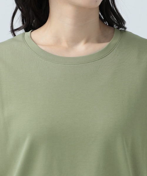 BAYFLOW(ベイフロー)の「シルケットクルーネックTシャツ(Tシャツ/カットソー・レディース・ベビーピンク/ブラック/カーキ/オフホワイト/ベージュ/ブルー/マスタード・MEDIUM/SMALL)」の20枚目の写真