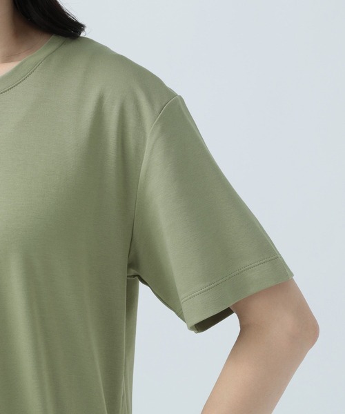 BAYFLOW(ベイフロー)の「シルケットクルーネックTシャツ(Tシャツ/カットソー・レディース・ベビーピンク/ブラック/カーキ/オフホワイト/ベージュ/ブルー/マスタード・MEDIUM/SMALL)」の19枚目の写真