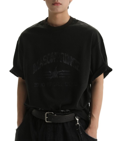 MASONPRINCE(メイソンプリンス)の「オーバーサイズ ヴィンテージ風ロゴプリント Tシャツ DT4107【MASONPRINCE】(Tシャツ/カットソー・メンズ・オレンジ/ホワイト/ブラック/グレー・L/M/S)」の2枚目の写真