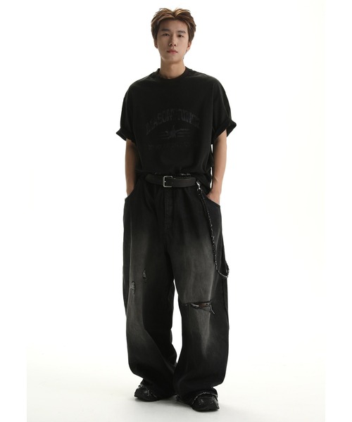 MASONPRINCE(メイソンプリンス)の「オーバーサイズ ヴィンテージ風ロゴプリント Tシャツ DT4107【MASONPRINCE】(Tシャツ/カットソー・メンズ・オレンジ/ホワイト/ブラック/グレー・L/M/S)」の10枚目の写真