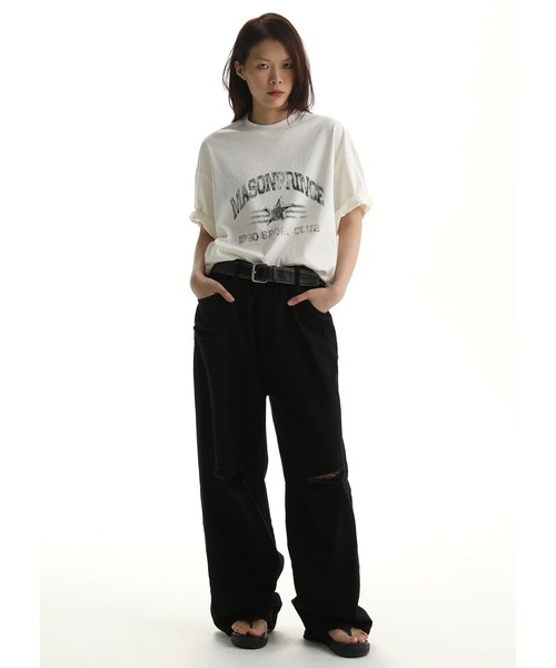 MASONPRINCE(メイソンプリンス)の「オーバーサイズ ヴィンテージ風ロゴプリント Tシャツ DT4107【MASONPRINCE】(Tシャツ/カットソー・メンズ・オレンジ/ホワイト/ブラック/グレー・L/M/S)」の14枚目の写真