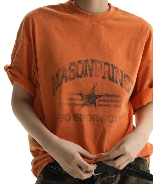 MASONPRINCE(メイソンプリンス)の「オーバーサイズ ヴィンテージ風ロゴプリント Tシャツ DT4107【MASONPRINCE】(Tシャツ/カットソー・メンズ・オレンジ/ホワイト/ブラック/グレー・L/M/S)」の19枚目の写真
