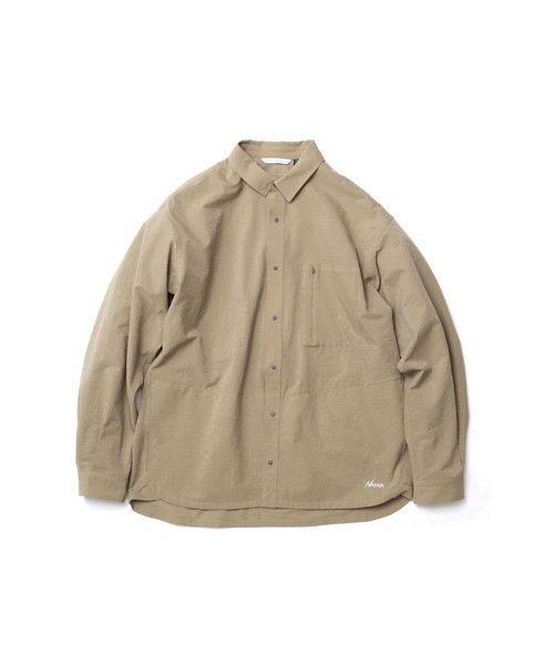 NANGA（ナンガ）の「DotAir COMFY L/S SHIRT/ドットエアコンフィーロングスリーブシャツ（シャツ/ブラウス・メンズ・ブラック/ベージュ/カーキ/ブラック系その他・M/XL/L/S）」の13枚目の写真