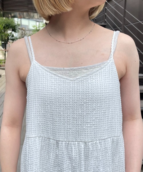 CIAOPANIC（チャオパニック）の「シアーチェックティアードキャミワンピース（ワンピース・レディース・ブラック×ホワイト/イエロー/ホワイト/ブラック・1/0）」の17枚目の写真