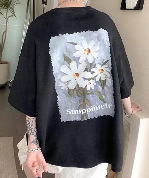 NOWLE（ノウル）の「【NOWLE】花柄 グラフィック フロント プリント 半袖 Tシャツ（Tシャツ/カットソー・メンズ・ホワイト/ブラック/グレー・MEDIUM/LARGE/X-LARGE）」の11枚目の写真