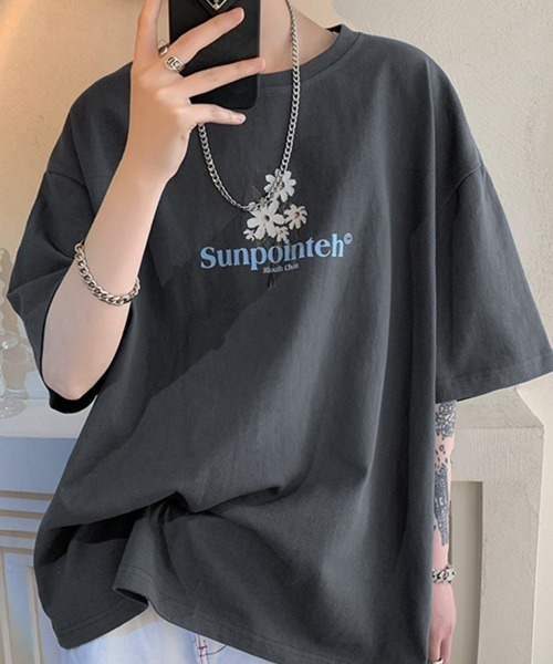 NOWLE（ノウル）の「【NOWLE】花柄 グラフィック フロント プリント 半袖 Tシャツ（Tシャツ/カットソー・メンズ・ホワイト/ブラック/グレー・MEDIUM/LARGE/X-LARGE）」の22枚目の写真