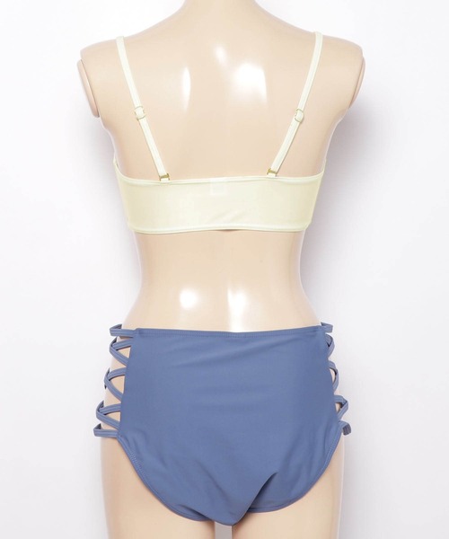 gossip!ロサンゼルス(ゴシップロサンゼルス)の「シャーリングクロススイムセット 3点セット水着(水着・レディース・ホワイト/ベージュ・M/L/S/XS)」の16枚目の写真