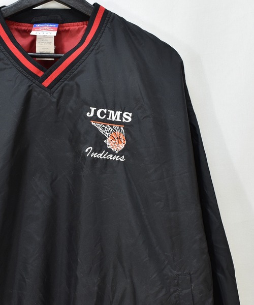 【ヴィンテージ古着】Champion / チャンピオン JCMS BASKETBALL Vネック ナイロンジャケット