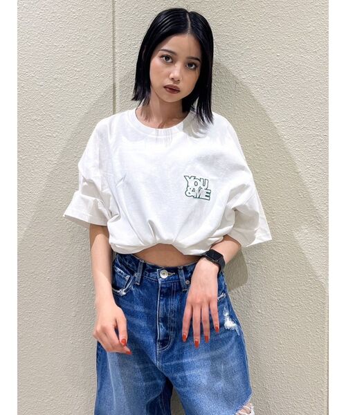 GYDA（ジェイダ）の「【みちょぱコラボ】BORROWED BIG Tシャツ