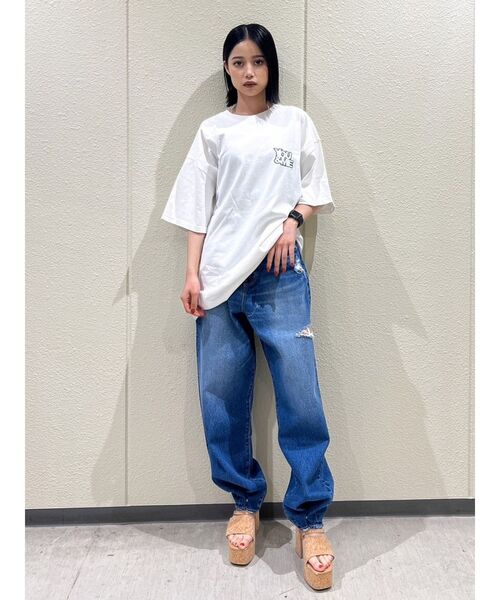 GYDA（ジェイダ）の「【みちょぱコラボ】BORROWED BIG Tシャツ