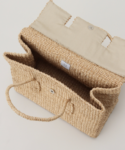 Spick & Span（スピックアンドスパン）の「【KIS DESIGN/キッツ デザイン】 Abaca Boston Bag M（かごバッグ・レディース・ベージュ・FREE）」の4枚目の写真