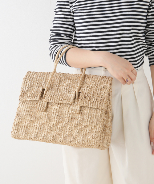 Spick & Span（スピックアンドスパン）の「【KIS DESIGN/キッツ デザイン】 Abaca Boston Bag M（かごバッグ・レディース・ベージュ・FREE）」の9枚目の写真