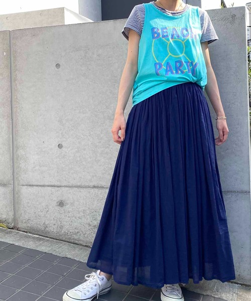 NANEA（ナネア）の「ロゴプリントタンクトップ（タンクトップ・レディース・ミント/ラベンダー・ﾌﾘ-）」の13枚目の写真