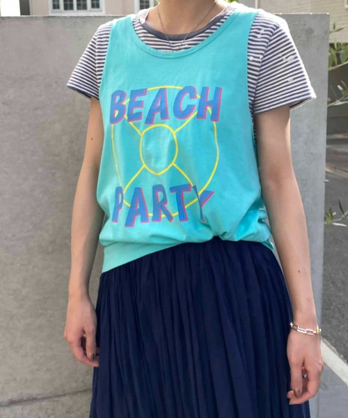 NANEA（ナネア）の「ロゴプリントタンクトップ（タンクトップ・レディース・ミント/ラベンダー・ﾌﾘ-）」の14枚目の写真