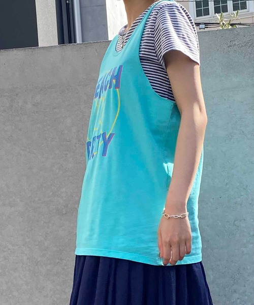 NANEA（ナネア）の「ロゴプリントタンクトップ（タンクトップ・レディース・ミント/ラベンダー・ﾌﾘ-）」の18枚目の写真