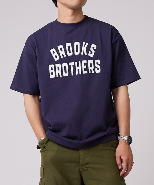 BROOKS BROTHERS(ブルックスブラザーズ)の「◆オンラインショップ限定◆SS23 LOGO Series コットン クルーネック Tシャツ(Tシャツ/カットソー・メンズ・ネイビー/ホワイト/ブラック・SMALL/MEDIUM/LARGE)」の3枚目の写真