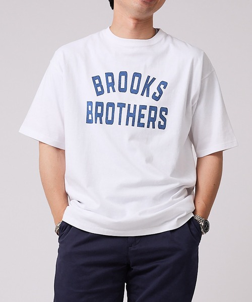 BROOKS BROTHERS(ブルックスブラザーズ)の「◆オンラインショップ限定◆SS23 LOGO Series コットン クルーネック Tシャツ(Tシャツ/カットソー・メンズ・ネイビー/ホワイト/ブラック・SMALL/MEDIUM/LARGE)」の2枚目の写真