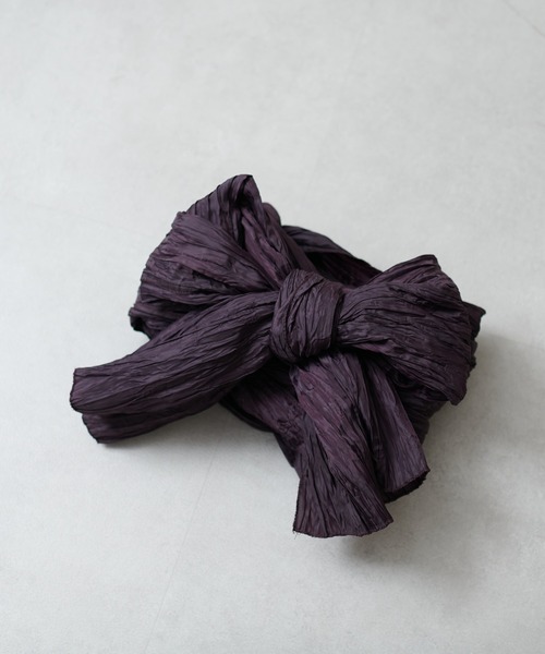 natural couture(ナチュラルクチュール)の「しわ兵児帯(和装小物・レディース・ネイビー/グリーン/ラベンダー/サーモンピンク/パープル系その他/イエロー系その他・FREE)」の4枚目の写真