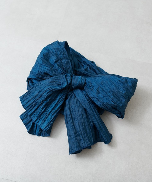 natural couture(ナチュラルクチュール)の「しわ兵児帯(和装小物・レディース・ネイビー/グリーン/ラベンダー/サーモンピンク/パープル系その他/イエロー系その他・FREE)」の2枚目の写真