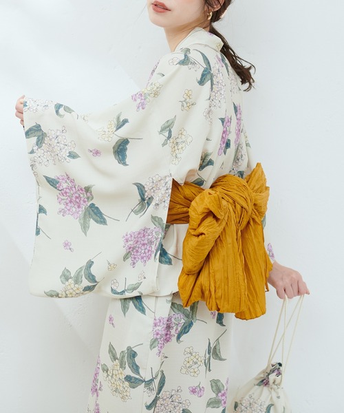 natural couture(ナチュラルクチュール)の「しわ兵児帯(和装小物・レディース・ネイビー/グリーン/ラベンダー/サーモンピンク/パープル系その他/イエロー系その他・FREE)」の11枚目の写真