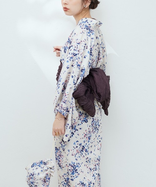 natural couture(ナチュラルクチュール)の「しわ兵児帯(和装小物・レディース・ネイビー/グリーン/ラベンダー/サーモンピンク/パープル系その他/イエロー系その他・FREE)」の10枚目の写真