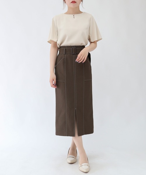 TRUDEA(トルディア)の「ランダムパール使いブラウス(シャツ/ブラウス・レディース・ベージュ/ホワイト/ラベンダー・MEDIUM/LARGE/SMALL)」の9枚目の写真