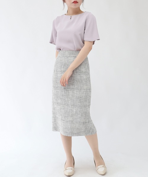 TRUDEA(トルディア)の「ランダムパール使いブラウス(シャツ/ブラウス・レディース・ベージュ/ホワイト/ラベンダー・MEDIUM/LARGE/SMALL)」の14枚目の写真