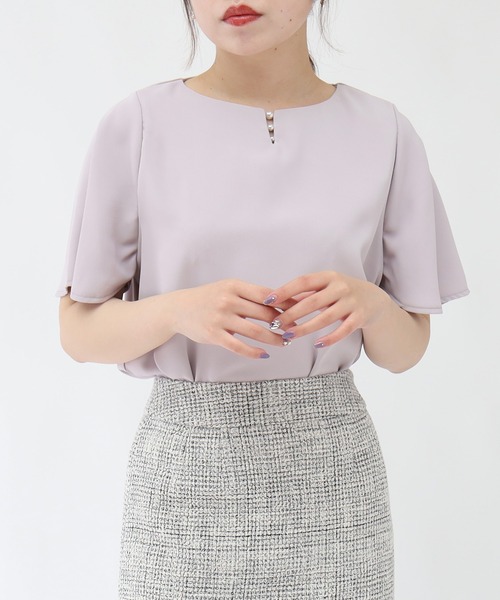 TRUDEA(トルディア)の「ランダムパール使いブラウス(シャツ/ブラウス・レディース・ベージュ/ホワイト/ラベンダー・MEDIUM/LARGE/SMALL)」の12枚目の写真