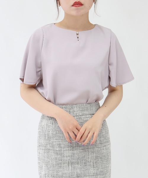 TRUDEA(トルディア)の「ランダムパール使いブラウス(シャツ/ブラウス・レディース・ベージュ/ホワイト/ラベンダー・MEDIUM/LARGE/SMALL)」の13枚目の写真