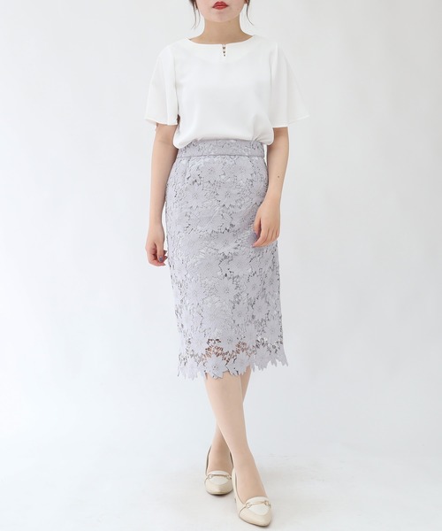 TRUDEA(トルディア)の「ランダムパール使いブラウス(シャツ/ブラウス・レディース・ベージュ/ホワイト/ラベンダー・MEDIUM/LARGE/SMALL)」の5枚目の写真