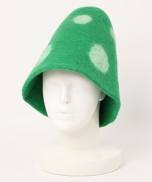 チャイハネ(チャイハネ)の「【チャイハネ】サウナドットフェルトハット(ハット・レディース・グレー/レッド/グリーン・FREE)」の1枚目の写真