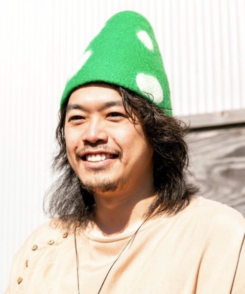 チャイハネ(チャイハネ)の「【チャイハネ】サウナドットフェルトハット(ハット・レディース・グレー/レッド/グリーン・FREE)」の5枚目の写真