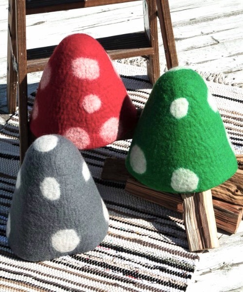 チャイハネ(チャイハネ)の「【チャイハネ】サウナドットフェルトハット(ハット・レディース・グレー/レッド/グリーン・FREE)」の6枚目の写真