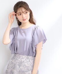 couture brooch | 【毎日コーデに華やかさをプラス。】フリルシアーマンスブラウス(シャツ/ブラウス)