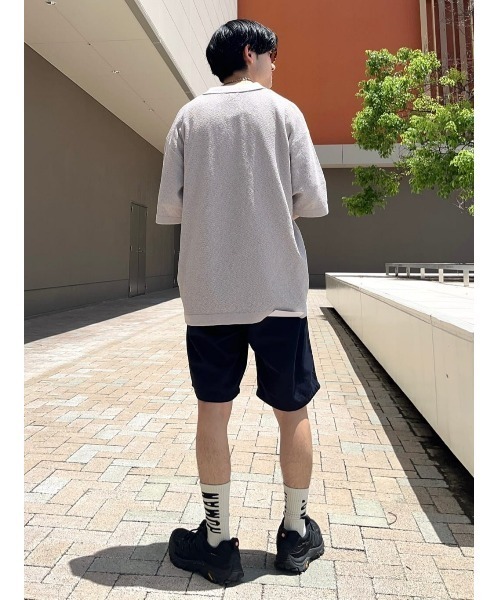 Right-on（ライトオン）の「PLUS ONE(プラスワン)ニットポロシャツ（ポロシャツ・メンズ・ブラック/ライトベージュ・M/L/XL）」の13枚目の写真