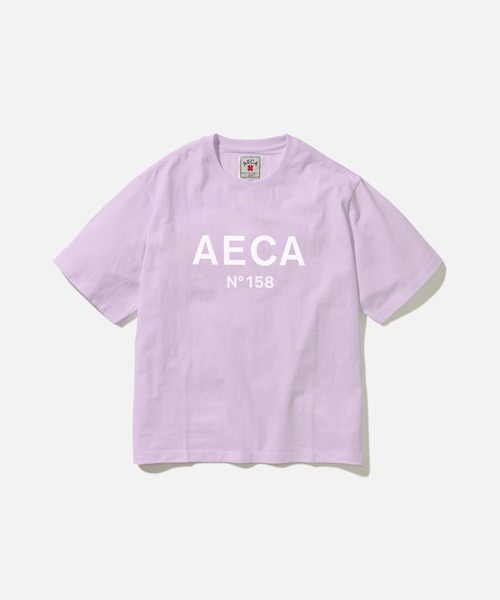 AECA(エイカ)の「AECA BIG LOGO TEE(Tシャツ/カットソー・メンズ・グリーン/マスタード/ラベンダー/オレンジ/ネイビー/ブラック・MEDIUM/LARGE)」の4枚目の写真