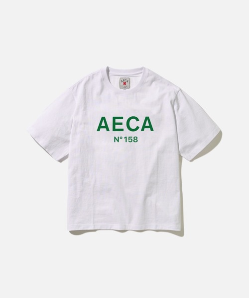 AECA(エイカ)の「AECA BIG LOGO TEE(Tシャツ/カットソー・メンズ・グリーン/マスタード/ラベンダー/オレンジ/ネイビー/ブラック・MEDIUM/LARGE)」の3枚目の写真