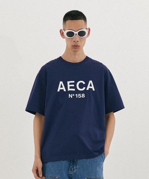 AECA(エイカ)の「AECA BIG LOGO TEE(Tシャツ/カットソー・メンズ・グリーン/マスタード/ラベンダー/オレンジ/ネイビー/ブラック・MEDIUM/LARGE)」の17枚目の写真