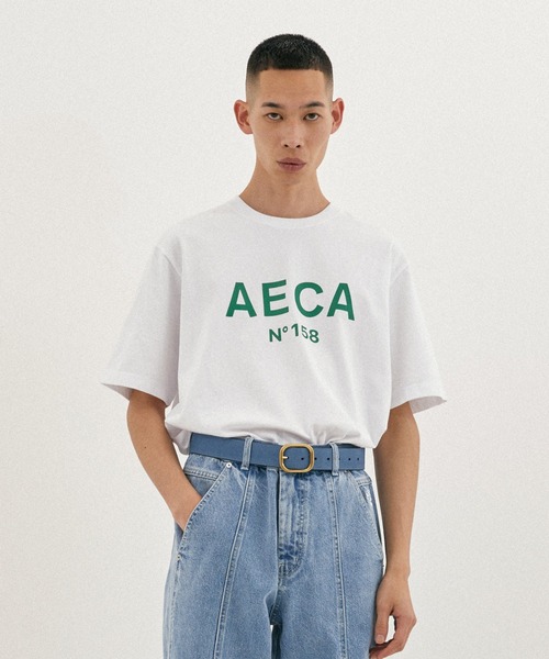 AECA(エイカ)の「AECA BIG LOGO TEE(Tシャツ/カットソー・メンズ・グリーン/マスタード/ラベンダー/オレンジ/ネイビー/ブラック・MEDIUM/LARGE)」の14枚目の写真