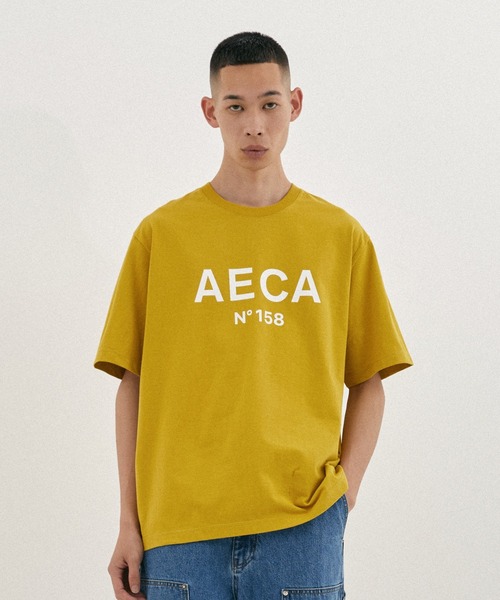 AECA(エイカ)の「AECA BIG LOGO TEE(Tシャツ/カットソー・メンズ・グリーン/マスタード/ラベンダー/オレンジ/ネイビー/ブラック・MEDIUM/LARGE)」の20枚目の写真