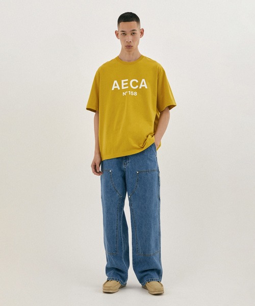 AECA(エイカ)の「AECA BIG LOGO TEE(Tシャツ/カットソー・メンズ・グリーン/マスタード/ラベンダー/オレンジ/ネイビー/ブラック・MEDIUM/LARGE)」の7枚目の写真