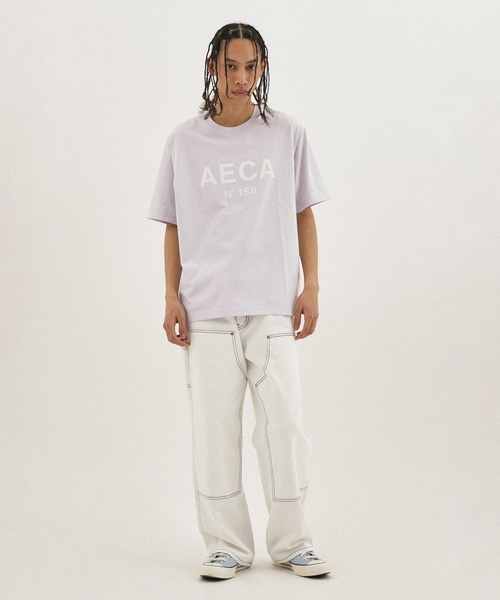 AECA(エイカ)の「AECA BIG LOGO TEE(Tシャツ/カットソー・メンズ・グリーン/マスタード/ラベンダー/オレンジ/ネイビー/ブラック・MEDIUM/LARGE)」の10枚目の写真