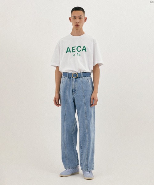 AECA(エイカ)の「AECA BIG LOGO TEE(Tシャツ/カットソー・メンズ・グリーン/マスタード/ラベンダー/オレンジ/ネイビー/ブラック・MEDIUM/LARGE)」の12枚目の写真
