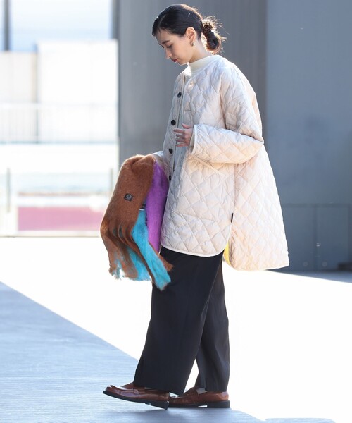 Ray BEAMS（レイビームス）の「GYMPHLEX / キルト ダウン コート（ダウンジャケット/コート・レディース・ブラック/ナチュラル・12/14）」の5枚目の写真